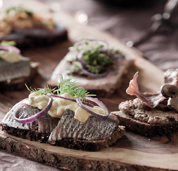 Smørrebrød på bræt