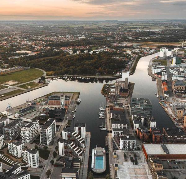 drone solopgang odense havn