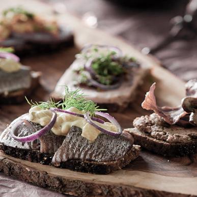 Smørrebrød på bræt