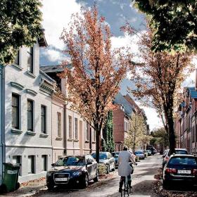 paa cykel i fredensgade efteraar