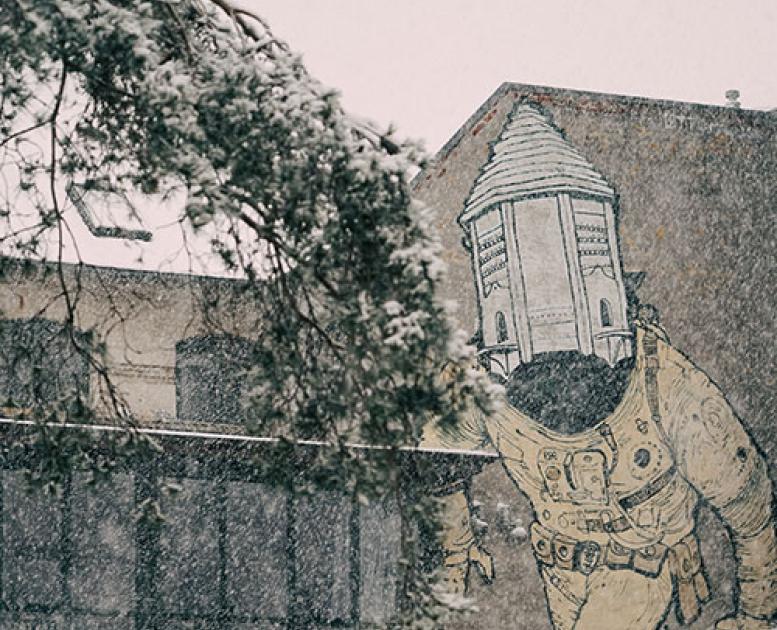 Astronaut i snevejr